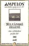 č.1 Sylvánské zelené 2002 pozdní sběr - Ampelos - Šlechtitelská stanice vinařská Znojmo a.s. Vrbovec 17. - 19. místo 7 bodů