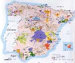 Mapka vinařských oblastí Španělska.