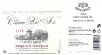 Etiketa Chateau Bel Air Bordeaux Supérier - Schroder & Schyler - 150,- Kč.