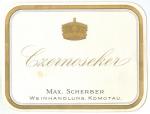 12. Czernoseker. Nejspíš „Žernosecké“ víno, které distribuoval známý německý obchodník víny, Maximilian Scherber z Chomutova. Více jeho etiket můžete vidět např. zde http://www.winelabels.eu/main/winelabels/RCs/Scherber/Scherber.html. Jeho etikety tiskla 