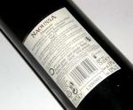 Zadní etiketa lahve - Xinomavro 2007 jakostní - Naoussa, Řecko.