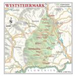 Mapa vinařské podoblasti Weststeiermark (vinařská oblast Steirerland)