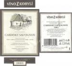 Etiketa Cabernet Sauvignon 2005 pozdní sběr - Patria Kobylí, a.s.