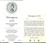 Etiketa Sauvignon 2004 pozdní sběr - Vinařství Veselský - Císařův vinohrad, Nový Poddvorov.