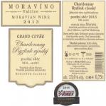 Etiketa Grand Cuvée (Chardonnay x Ryzlink rýnský) 2013 pozdní sběr - Moravíno s.r.o., Valtice.