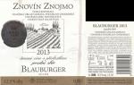Etiketa Blauburger 2013 pozdní sběr - Znovín Znojmo a.s.