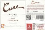 Etiketa Cune 2012 Denominación Rioja de Origen Calificada (DOCa) (Crianza) - Compañía Vinicola del Norte de Espaňa, s.a., Španělsko.