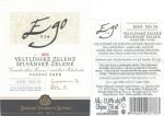 Etiketa Ego No. 76 (Veltlínské zelené x Sylvánské zelené) 2015 pozdní sběr - Moravské vinařské závody s.r.o. Bzenec.