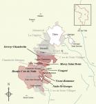 Mapa vinařské oblasti Hautes Côtes de Nuits. Zdroj: www.1er.cz