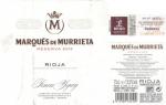 Etiketa Marqués de Murrieta 2013 Denominación Rioja de Origen Calificada (DOCa) (Reserva) - Marqués de Murrieta S.A. Logroño, Španělsko.