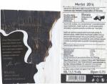 Etiketa Merlot 2016 výběr z hroznů - Vinařství Na Soutoku Břeclav.
