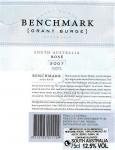 Etiketa Benchmark 2007 Rosé - Grant Burge Wines Pty Ltd, Barossa Valley, Austrálie.