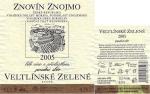 Etiketa Veltlínské zelené 2005 pozdní sběr - Znovín Znojmo a.s.