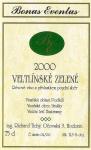 Etiketa Veltlínské zelené 2000 pozdní sběr - Tichý Richard Hodonín.