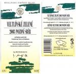 Etiketa Veltlínské zelené 2003 pozdní sběr - Vinselekt Michlovský a.s. Rakvice.