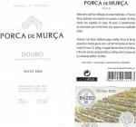 Etiketa Porca de Murça 2005 Denominação de Origem Controlada (DOC) - Real Companhía Vinicola, Vila Nova de Gaia, Portugalsko.