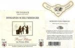 Etiketa Pinot Blanc 2001 Appellation Vin D´Alsace Contrôlée (AOC) - Domaines Schlumberger, Francie.