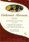 Etiketa Cabernet Moravia 2005 zemské - Rodinné vinařství Jestřáb Vojtěch Dubňany.