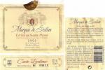 Etiketa Marquis de Seillan 2003 Appellation d´Origine Vin Délimités de Qualite Supérieure (AO VDQS) - Vignoble de Gascogne, Cotes de Saint-Mont, Francie.