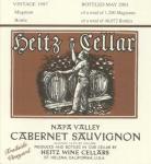 Etiketa Cabernet Sauvignon 1996 - Heitz Wine Cellars, USA.