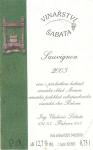 Etiketa Sauvignon 2003 kabinet - Šabata Vladimír - Vinař Rakvice.