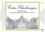 Etiketa Corton-Charlemagne 1998 Appellation Aloxe-Corton Grand Cru Contrôlée (AOC) - Domaine Bertagna, Francie.