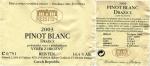 Etiketa Pinot blanc 2003 výběr z hroznů - Vinařství Reisten s.r.o. Valtice.
