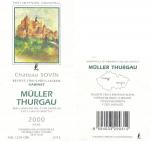 Etiketa Müller-Thurgau 2000 kabinet - Agrosovín Boršice a.s.