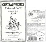 Etiketa Rulandské bílé 2005 pozdní sběr - Vinné sklepy Valtice, a.s.