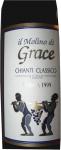 Detail přední etikety Il Molino di Grace Chianti 1999 Denominazione di Origine Controllata e Garantita (DOCG) (Classico Riserva) - Da Molino di Grace s.r.l. Panzano, Itálie.