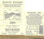 Etiketa Sauvignon 2005 výběr z hroznů - Znovín Znojmo a.s.