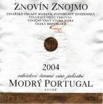 Modrý Portugal 2004 odrůdové jakostní - Znovín Znojmo a.s.