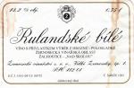 Etiketa Rulandské bílé 2003 výběr z hroznů - Žernosecké vinařství s.r.o. Velké Žernoseky.