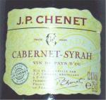 Etiketa Cabernet Sauvignon x Syrah 2002 Vin de Pays D´OC - J. P. Chenet.