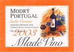 Etiketa Modrý Portugal 2003 Vin Nouveau – Moravské vinařské závody s.r.o. Hukvaldy.