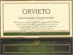 Etiketa Orvieto 2002 Denominazione di Origine Controllata (DOC) – Le Chiantigiane, Firenze.