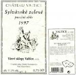 Etiketa Sylvánské zelené 1997 pozdní sběr - Vinné sklepy Valtice, a.s.