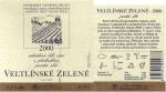 Etiketa Veltlínské zelené 2000 pozdní sběr - Znovín Znojmo a.s.