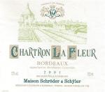 Etiketa Chartron la Fleur 2001 Appellation Bordeaux Contrôlée (AOC) – Maison Schröder & Schüler.