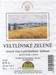 Etiketa Veltlínské zelené 1999 kabinet – ZERA a.s. Ratíškovice.