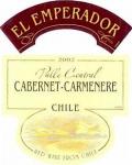 Etiketa El Emperador (Cabernet Sauvignon x Carmenere) 2002– Central Valley, Chile.