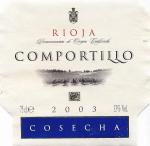 Etiketa Comportillo 2003 Denominación de Origen Calificada (DOCa) - Bodegas Ontaños S. A. Aldeanueva, La Rioja, Španělsko. 