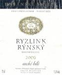 Etiketa Ryzlink rýnský 2000 pozdní sběr - Habánské sklepy s.r.o. Velké Bílovice.