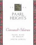 Etiketa Cinsault x Shiraz 2004 - Paarl Wine, South Africa.