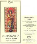 Etiketa St. Margarita Chardonnay 2003 výběr z hroznů - Vinné sklepy Maršovice v.o.s. Nádherná grafika a design.