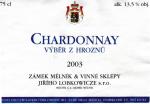 Etiketa Chardonnay 2003 výběr z hroznů - Zámek Mělník & vinné sklepy Jiřího Lobkowicze s.r.o.