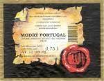 Etiketa Modrý Portugal 2001 odrůdové jakostní - Šlechtitelská stanice vinařská, s.r.o. Polešovice.