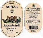 Etiketa Rulandské šedé 2005 výběr z hroznů - Vinařství Bunža Vlastimil, Bzenec.