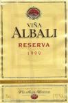 Etiketa Viña Albali 1999 Denominación de Origen (DO) (Reserva) - Viña Albali Reservas S.A., Španělsko