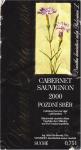 Etiketa Cabernet Sauvignon 2000 pozdní sběr - Vinselekt-šlechtitelská stanice vinařská Rakvice
